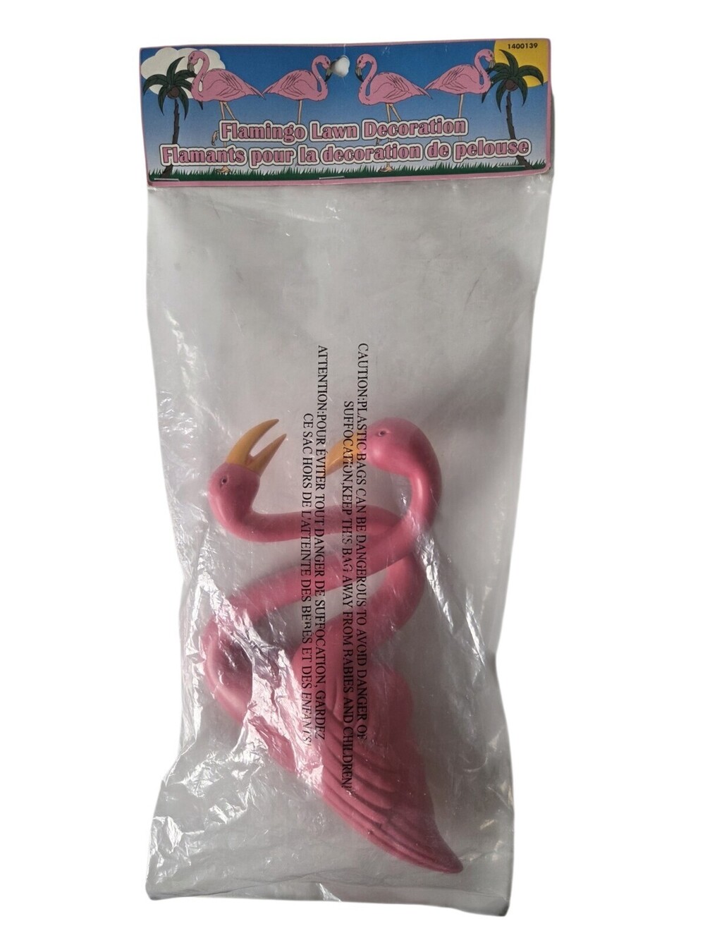 Dollarama Pink Plastic Flamingo Lawn Yard Decoration Decor Set MPN 1400139